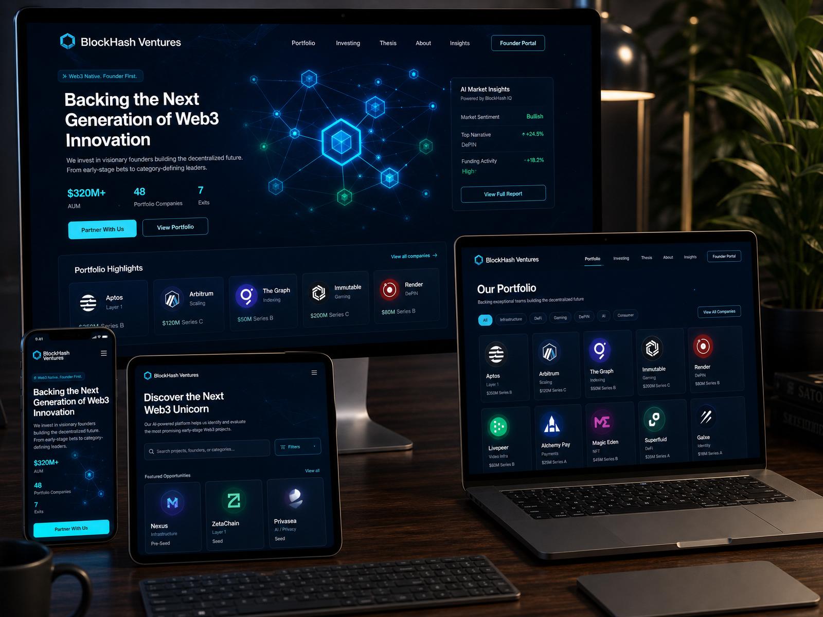 BlockHash Ventures desktop view